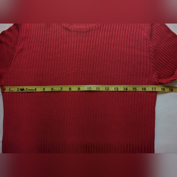 Caroll Luxurious Red Sweater Knit Crew Neck Size EU 44/ US 12 Paris France U-2 - Picture 5 of 7